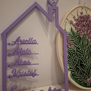 Ház sziluett nevekkel - otthon & életmód - dekoráció - ajtó- és ablak dekoráció - ajtódísz & kopogtató - Meska.hu
