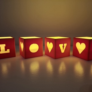 LOVE mécsestartó - Meska.hu