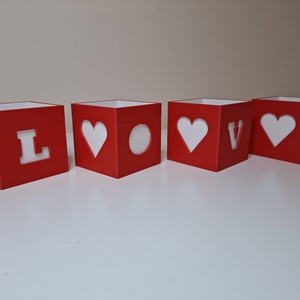 LOVE mécsestartó - otthon & életmód - gyertya, illat, aroma - mécses és mécsestartó - Meska.hu