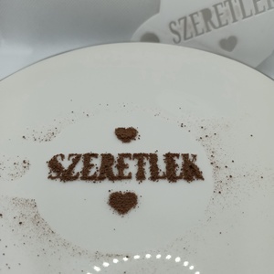 kávé-süti mintázó szeretlek, Otthon & Életmód, Konyhafelszerelés, tálalás, Sütés, főzés, Sütidísz, Mindenmás, MESKA