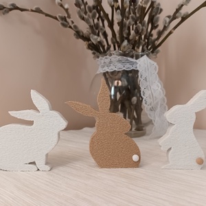Három nyuszis asztaldísz szett - otthon & életmód - dekoráció - húsvéti asztaldíszek - Meska.hu