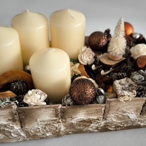 Adventi asztali dísz  - karácsony - adventi díszek - adventi asztaldísz - Meska.hu