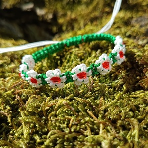 Anyák napi tavaszi virágos karkötő  - ékszer - karkötő - gyöngyös karkötő - Meska.hu