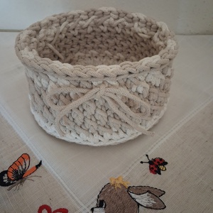 Bézs Tároló, bármitartó, dísz  - otthon & életmód - tárolás & rendszerezés - íróasztali tároló - Meska.hu