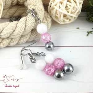 Gondoskodás pink  hegyikristály hematit jade ásvány karkötő - ékszer - karkötő - bogyós karkötő - Meska.hu