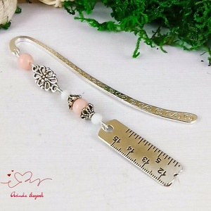 Rózsaszín szabócenti könyvjelző egyedi ajándék ballagásra évzáróra pedagógusnak születésnapra névnapra nőnek  - könyv & zene - könyvjelző - Meska.hu