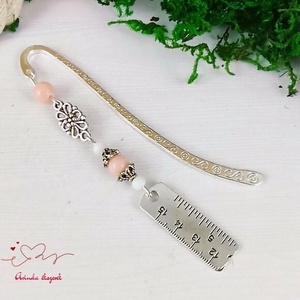 Rózsaszín szabócenti könyvjelző egyedi ajándék ballagásra évzáróra pedagógusnak születésnapra névnapra nőnek  - könyv & zene - könyvjelző - Meska.hu