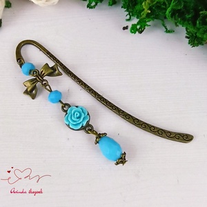 Kék rózsa könyvjelző egyedi ajándék ballagásra évzáróra pedagógusnak születésnapra névnapra nőnek lánynak  - könyv & zene - könyvjelző - Meska.hu