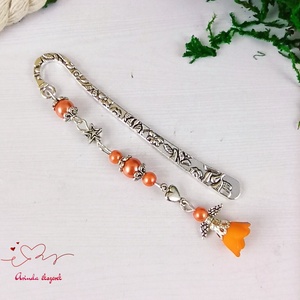 Narancssárga angyal könyvjelző anyák napja ballagás évzáró pedagógus karácsony szülinap névnap könyvmoly ajándék egyedi  - könyv & zene - könyvjelző - Meska.hu