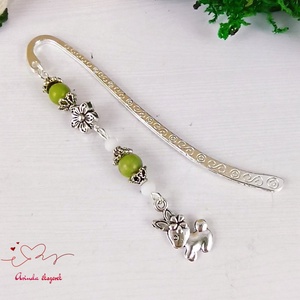 Zöld nyuszi könyvjelző egyedi ajándék ballagásra évzáróra pedagógusnak születésnapra névnapra nőnek lánynak  - könyv & zene - könyvjelző - Meska.hu