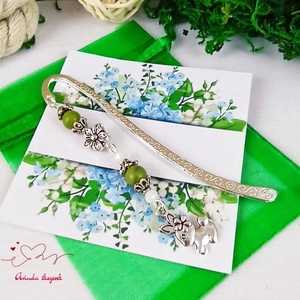 Zöld nyuszi könyvjelző egyedi ajándék ballagásra évzáróra pedagógusnak születésnapra névnapra nőnek lánynak  - könyv & zene - könyvjelző - Meska.hu