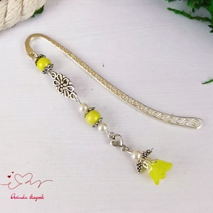 Sárga frosted angyalka könyvjelző egyedi ajándék ballagásra évzáróra pedagógusnak születésnapra névnapra nőnek lánynak  - könyv & zene - könyvjelző - Meska.hu