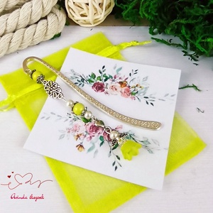 Sárga frosted angyalka könyvjelző egyedi ajándék ballagásra évzáróra pedagógusnak születésnapra névnapra nőnek lánynak  - könyv & zene - könyvjelző - Meska.hu