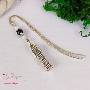 Fekete Big Ben könyvjelző egyedi ajándék ballagásra évzáróra pedagógusnak születésnapra névnapra nőnek lánynak  - könyv & zene - könyvjelző - Meska.hu