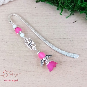 Pink angyal könyvjelző egyedi ajándék ballagásra évzáróra pedagógusnak születésnapra névnapra nőnek lánynak  - könyv & zene - könyvjelző - Meska.hu