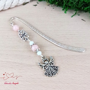 Rózsaszín angyal könyvjelző egyedi ajándék ballagásra évzáróra pedagógusnak születésnapra névnapra nőnek lánynak  - könyv & zene - könyvjelző - Meska.hu