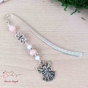 Rózsaszín angyal könyvjelző egyedi ajándék ballagásra évzáróra pedagógusnak születésnapra névnapra nőnek lánynak  - könyv & zene - könyvjelző - Meska.hu