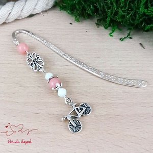 Rózsaszín bicikli könyvjelző egyedi ajándék ballagásra évzáróra pedagógusnak születésnapra névnapra nőnek lánynak  - könyv & zene - könyvjelző - Meska.hu