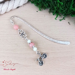 Rózsaszín bicikli könyvjelző egyedi ajándék ballagásra évzáróra pedagógusnak születésnapra névnapra nőnek lánynak  - könyv & zene - könyvjelző - Meska.hu