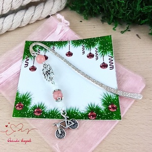 Rózsaszín bicikli könyvjelző egyedi ajándék ballagásra évzáróra pedagógusnak születésnapra névnapra nőnek lánynak  - könyv & zene - könyvjelző - Meska.hu