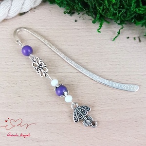 Lila ernyő könyvjelző egyedi ajándék ballagásra évzáróra pedagógusnak születésnapra névnapra nőnek lánynak  - könyv & zene - könyvjelző - Meska.hu