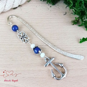 Kék horgony könyvjelző egyedi ajándék ballagásra évzáróra pedagógusnak születésnapra névnapra nőnek lánynak  - könyv & zene - könyvjelző - Meska.hu