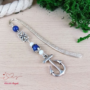 Kék horgony könyvjelző egyedi ajándék ballagásra évzáróra pedagógusnak születésnapra névnapra nőnek lánynak  - könyv & zene - könyvjelző - Meska.hu