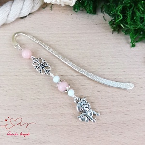 Rózsaszín kutya könyvjelző egyedi ajándék ballagásra évzáróra pedagógusnak születésnapra névnapra nőnek lánynak  - könyv & zene - könyvjelző - Meska.hu