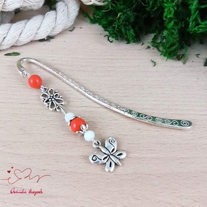 Piros pillangó könyvjelző egyedi ajándék ballagásra évzáróra pedagógusnak születésnapra névnapra nőnek lánynak  - könyv & zene - könyvjelző - Meska.hu