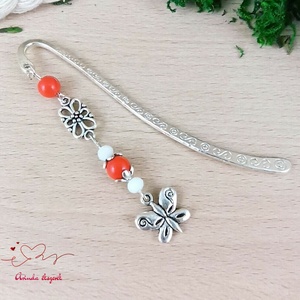 Piros pillangó könyvjelző egyedi ajándék ballagásra évzáróra pedagógusnak születésnapra névnapra nőnek lánynak  - könyv & zene - könyvjelző - Meska.hu