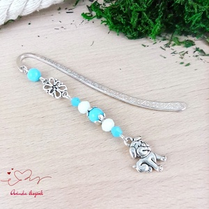 Világoskék kutya könyvjelző egyedi ajándék ballagásra évzáróra pedagógusnak születésnapra névnapra nőnek lánynak  - könyv & zene - könyvjelző - Meska.hu