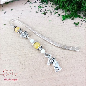 Sárga maci könyvjelző egyedi ajándék ballagásra évzáróra pedagógusnak születésnapra névnapra nőnek lánynak  - könyv & zene - könyvjelző - Meska.hu