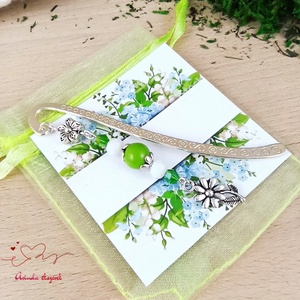 Zöld virág könyvjelző egyedi ajándék ballagásra évzáróra pedagógusnak születésnapra névnapra nőnek lánynak  - könyv & zene - könyvjelző - Meska.hu