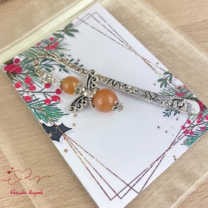 Narancs aventurin angyal könyvjelző egyedi ajándék ballagásra évzáróra pedagógusnak születésnapra névnapra nőnek lánynak - könyv & zene - könyvjelző - Meska.hu