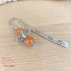 Narancs aventurin angyal könyvjelző egyedi ajándék ballagásra évzáróra pedagógusnak születésnapra névnapra nőnek lánynak - könyv & zene - könyvjelző - Meska.hu