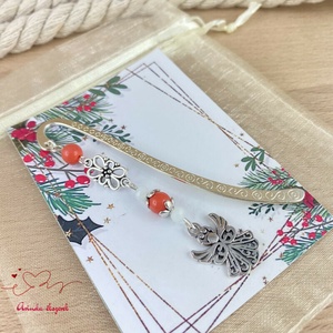 Narancs angyal könyvjelző egyedi ajándék ballagásra évzáróra pedagógusnak születésnapra névnapra nőnek lánynak  - könyv & zene - könyvjelző - Meska.hu