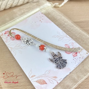 Narancs angyal könyvjelző egyedi ajándék ballagásra évzáróra pedagógusnak születésnapra névnapra nőnek lánynak  - könyv & zene - könyvjelző - Meska.hu