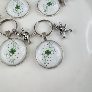 5 db üveglencsés kulcstartó táskadísz  - táska & tok - kulcstartó & táskadísz - kulcstartó - Meska.hu