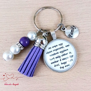 Az anya egy olyan ragasztó ami mindent egyben tart feliratos üveglencsés kulcstartó táskadísz , Táska & Tok, Kulcstartó & Táskadísz, Kulcstartó, Ékszerkészítés, Gyöngyfűzés, gyöngyhímzés, MESKA