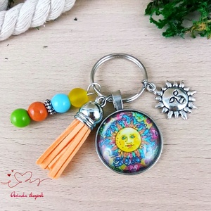 Napfivér narancs bojtos üveglencsés kulcstartó táskadísz , Táska & Tok, Kulcstartó & Táskadísz, Táskadísz, Ékszerkészítés, Gyöngyfűzés, gyöngyhímzés, MESKA