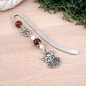 Barna angyal könyvjelző  - Meska.hu