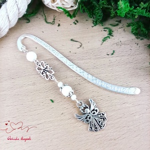 Fehér angyal könyvjelző  - könyv & zene - könyvjelző - Meska.hu