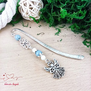 Szürke angyal könyvjelző  - könyv & zene - könyvjelző - Meska.hu