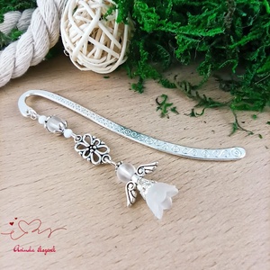 Fehér angyal könyvjelző  - könyv & zene - könyvjelző - Meska.hu