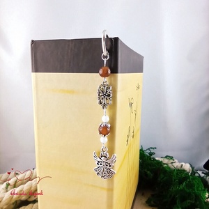 Barna angyal könyvjelző  - könyv & zene - könyvjelző - Meska.hu