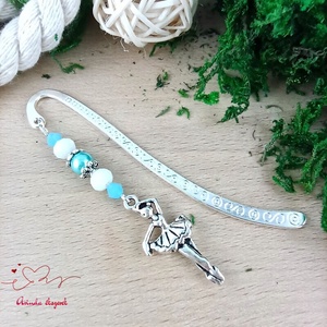 Kék balerina könyvjelző , Könyv & Zene, Könyvjelző, Ékszerkészítés, Gyöngyfűzés, gyöngyhímzés, MESKA