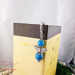 Achát angyal könyvjelző  - könyv & zene - könyvjelző - Meska.hu