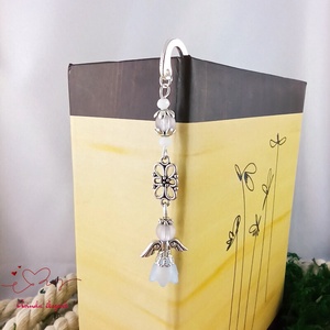 Sötétkék angyal könyvjelző  - könyv & zene - könyvjelző - Meska.hu