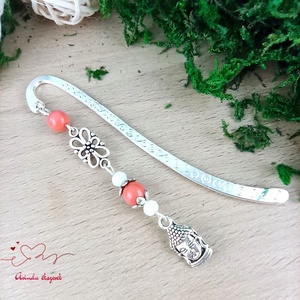 Buddha narancssárga könyvjelző , Könyv & Zene, Könyvjelző, Ékszerkészítés, Gyöngyfűzés, gyöngyhímzés, MESKA