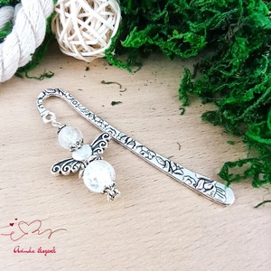 Roppantott hegyikristály ásvány angyal könyvjelző  - könyv & zene - könyvjelző - Meska.hu